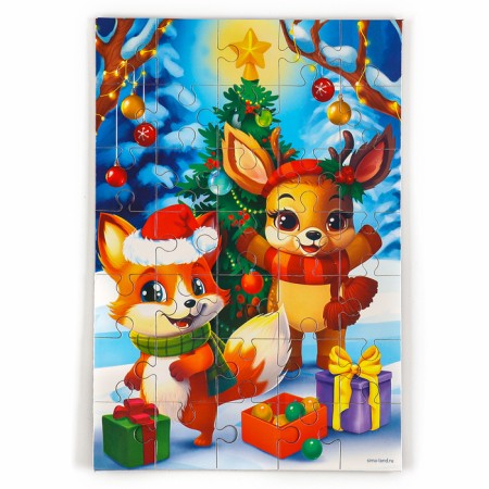 Puzzle Magnetic Wooden "Christmas tree"-2