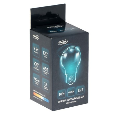 Luazon Lighting, A55, 9 W, E27, 780 LM, 4000 K, daylight, daylight-2
