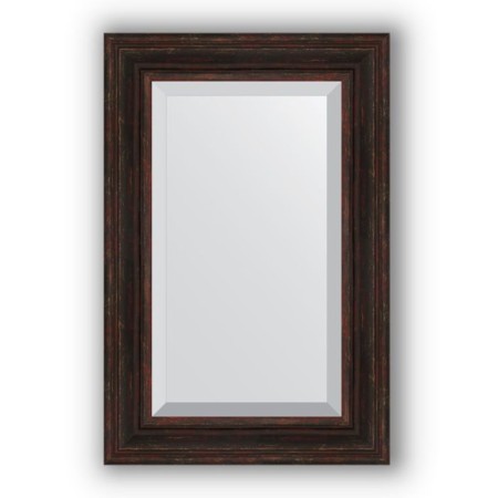 Mirror with fatset in the baguette frame - dark Provence 99 mm, 59 x 89 cm, evoForm