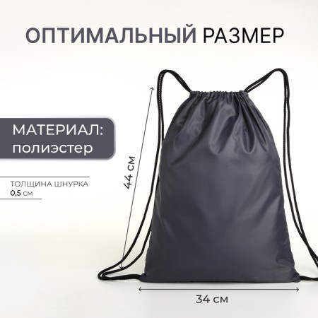 A bag for shoes on a lace, “ZFTS”, an outer pocket, a reflective strip, color gray color-1