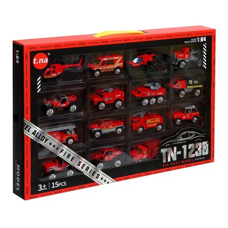 Set of metal machines "Fire Service", in the set 15 pcs-14
