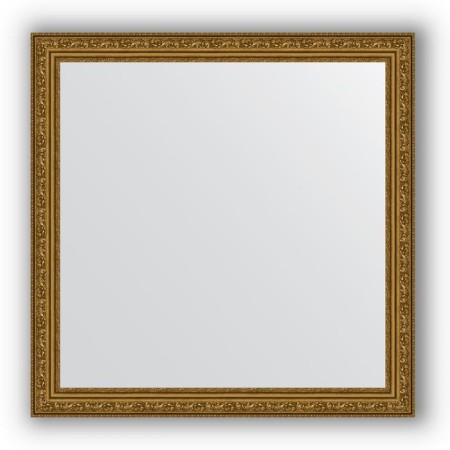 Mirror in the baguette frame - vignette aged gold 56 mm, 74 x 74 cm, evoForm