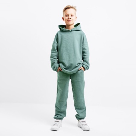 Kids (hoodies, trousers) minku color khaki, height 140 cm-5