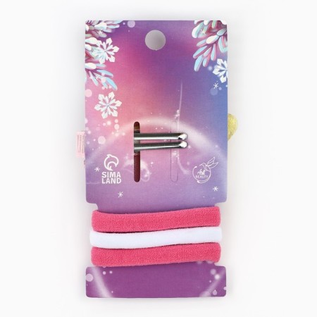 Hairpin + set of elastic bands on the substrate "Magic near", 6.5 x 11 cm-2