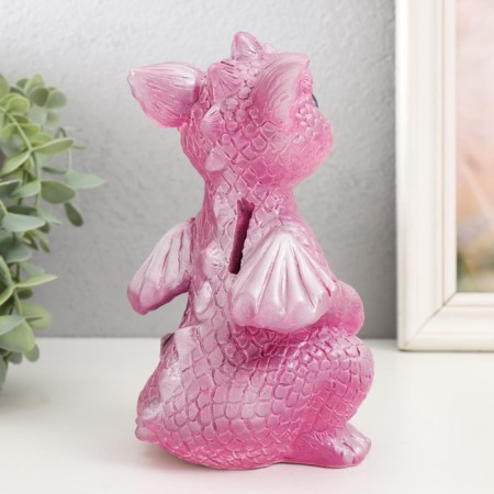 Piggy bank "Dragon" 18x10x10 cm, pink-2
