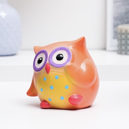Pigger "Surprised Owl" Orange, 12cm-1