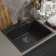 Kitchen carrier made of stone Uperwood UPD-104, 530x480 mm, rectangular, color coal