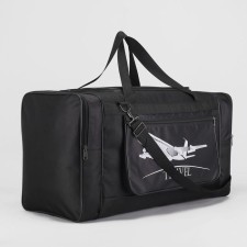 Road bag on lightning, 3 external pockets, a long belt, black color