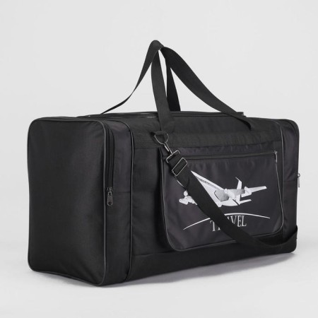 Road bag on lightning, 3 external pockets, a long belt, black color