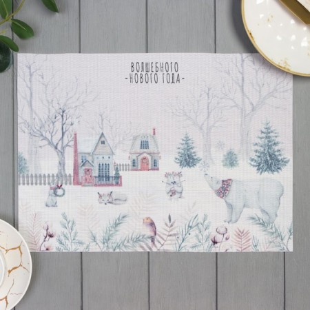 New Year's napkin on the table of the “Magic New Year”, 40x29cm