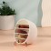 Organizer for storage of cosmetics "Pukhlik", 5 sections, 14.5 × 10.8 × 12.5 cm, white, pink gold