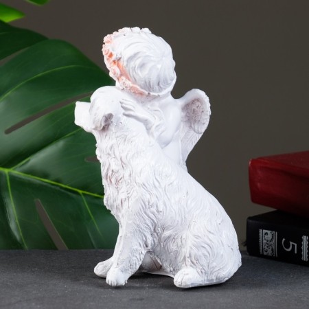 Figure "Angel with a dog" 17x12x10cm-2