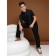 Pants for boys, height 122 cm, black color