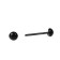 Glass eyes on a metal leg, set 74 pcs, d = 0.3 cm, black color