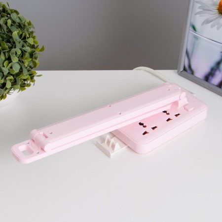 Board Lamp "ERA" LED 8W 3000K-6000K Dimmer 2 rosett 2xUSB2.0 Pink 10x28x33cm Risalux 946-3