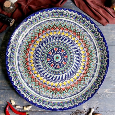 Largan Rishtan ceramics "Patterns", 55 cm, blue-1