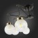 Ceiling EVOLUCE lamp. Sle110302-08. Stricce. 8x60 W, E27, 76x76x38 cm, black color, bronze