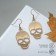 Earrings Metal "Gothic" Skull, Color Gold
