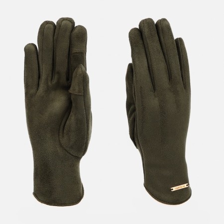 Gloves are female, dimensionless, without insulation, khaki color