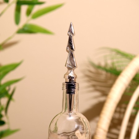 Traffic jam for a bottle "Christmas tree" aluminum 3x3x17 cm-1