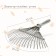 Robble fan, plate, 22 teeth, galvanized steel, tiles 30 mm, without cuttings
