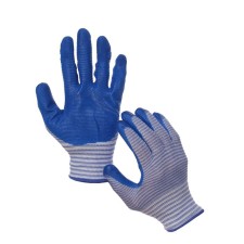 Gloves of nylon garden, with nitrilum pound, size 9