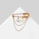Classic pin, 5 cm, color-white color in gold