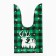 Polyethylene gift package with ears "green cage", 13 x 23 cm
