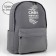 Backpack school textile “shone, dream, inspire”, gray, 38 x 12 x 30 cm