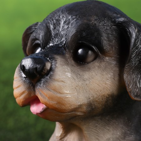 Garden figure "Rotweiler Puppy" 13x15x18cm-5