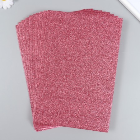 Glitter felt 20x30 cm 2 mm, red-pink