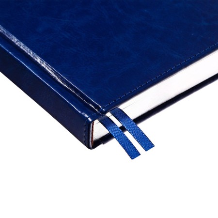 Dated diary of 2025, A5, 168 sheets in a ruler, leatherette "Nebraska", silver cut, blue-6