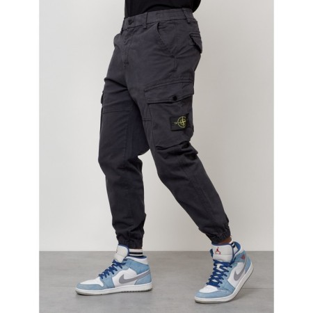 Cargo jeans men, size 44-46, dark gray color-9