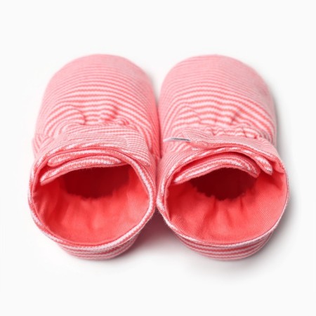Pitty booties, coral color, size 16 (1-6 month)-1