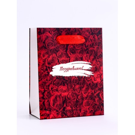 Gift Vertical Gift "Congratulations", S 12 × 15 × 5.5 cm-1