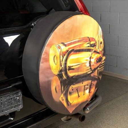 SkyWay spare wheel “bullet”, R15, diameter 67 cm, eco -leather, polyester