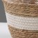 Kashpo wicker "Tanzania" with a pen, 17.5x17.5x16 cm, natural, white