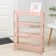 Floor-shaped shelf 4-section, on wheels, color tea rose
