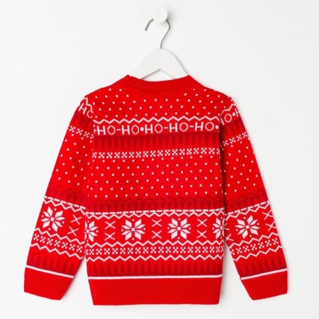 Knitted children's jumper KAFTAN "Santa" size 34, (122-128 cm)-8