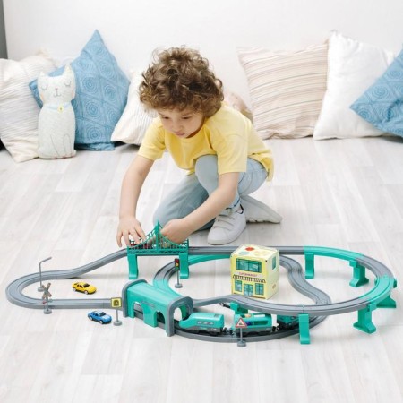 Railway for children "My City", 92 items, on batteries, with sound-3