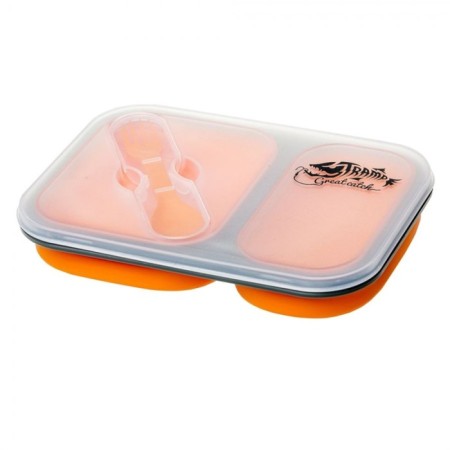 Silicone TRAMP TRC-090, 2 compartments with a loser, orange, 900ml-1