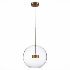 Светильник подвесной St Luce. SL1133.223.01. Bopone. 1х14 Вт, LED, 3000K, 385 Lm, 30х30 см, цвет латунь