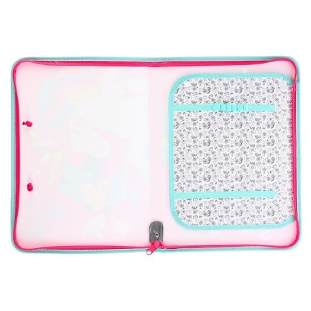 Plastic folder with A4 handles, on lightning, Minnie Mouse and unicorn-1