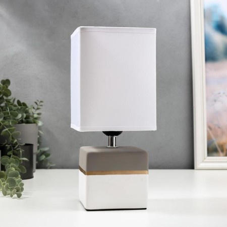 HELP lamp 16376/1 E27 40W white-gray 16x16x29 cm Risalux