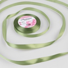 Satin tape, 12 mm × 23 ± 1 m, pistachio color No. 65