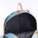 A backpack with a zipper, bag, cosmetic bag, blue color