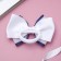 Hair elastic band "Schoolgirl" Blue Professor, 7 cm, white-blue