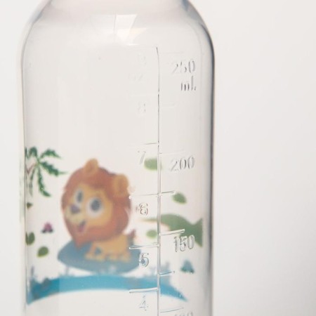 A bottle for feeding "Funny Animals", a classic throat, 250 ml., 3 months, MIX colors-3