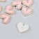 Decor for creativity plastic "Pink heart" gold 0.3x1.8x1.5 cm
