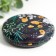 Casket Metal Round "Flowers and Leaves" Packing 12 pcs 1.8x7x7 cm